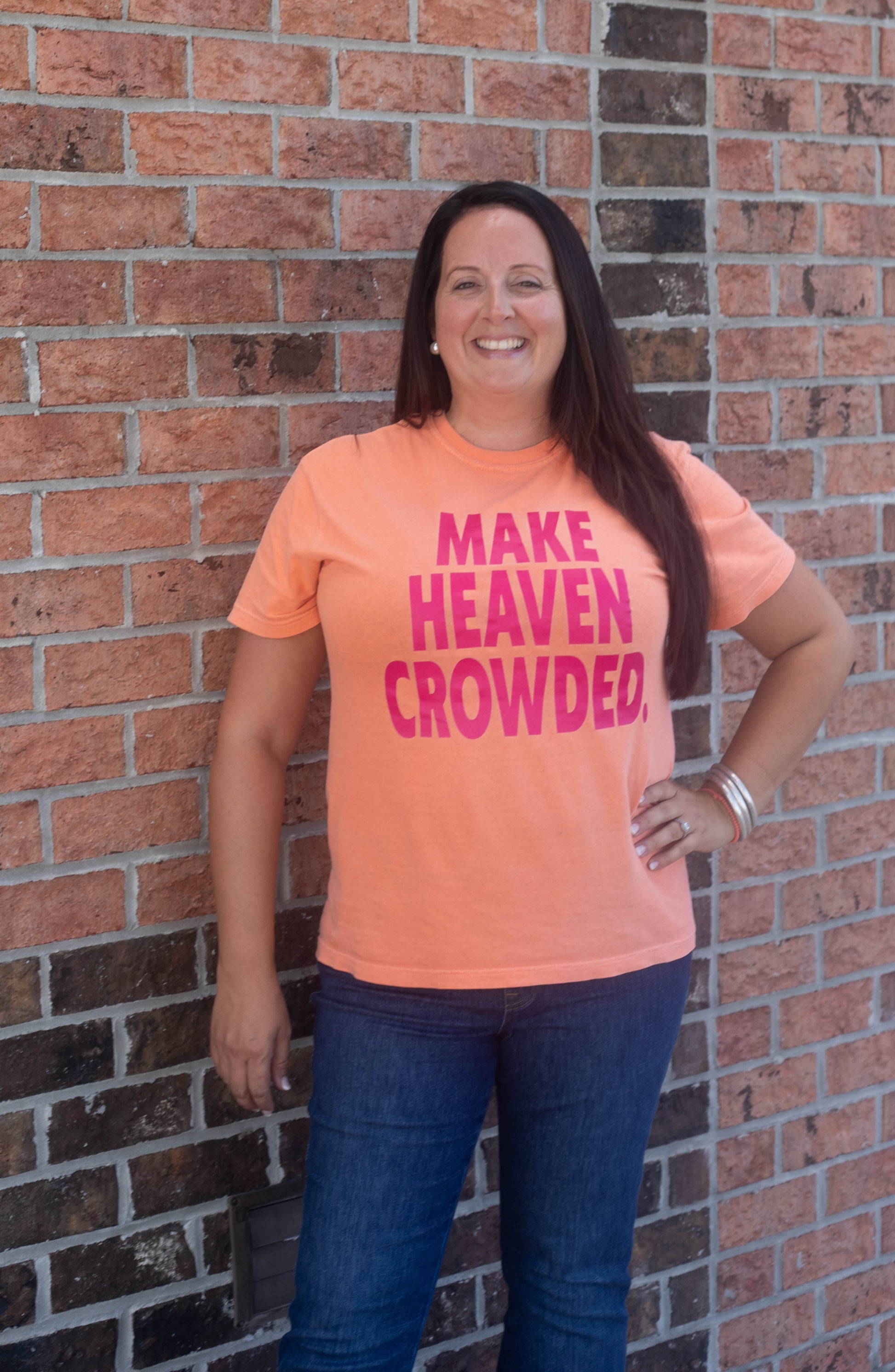 Make Heaven Crowed In Crush Orange Comfort Colors Tee