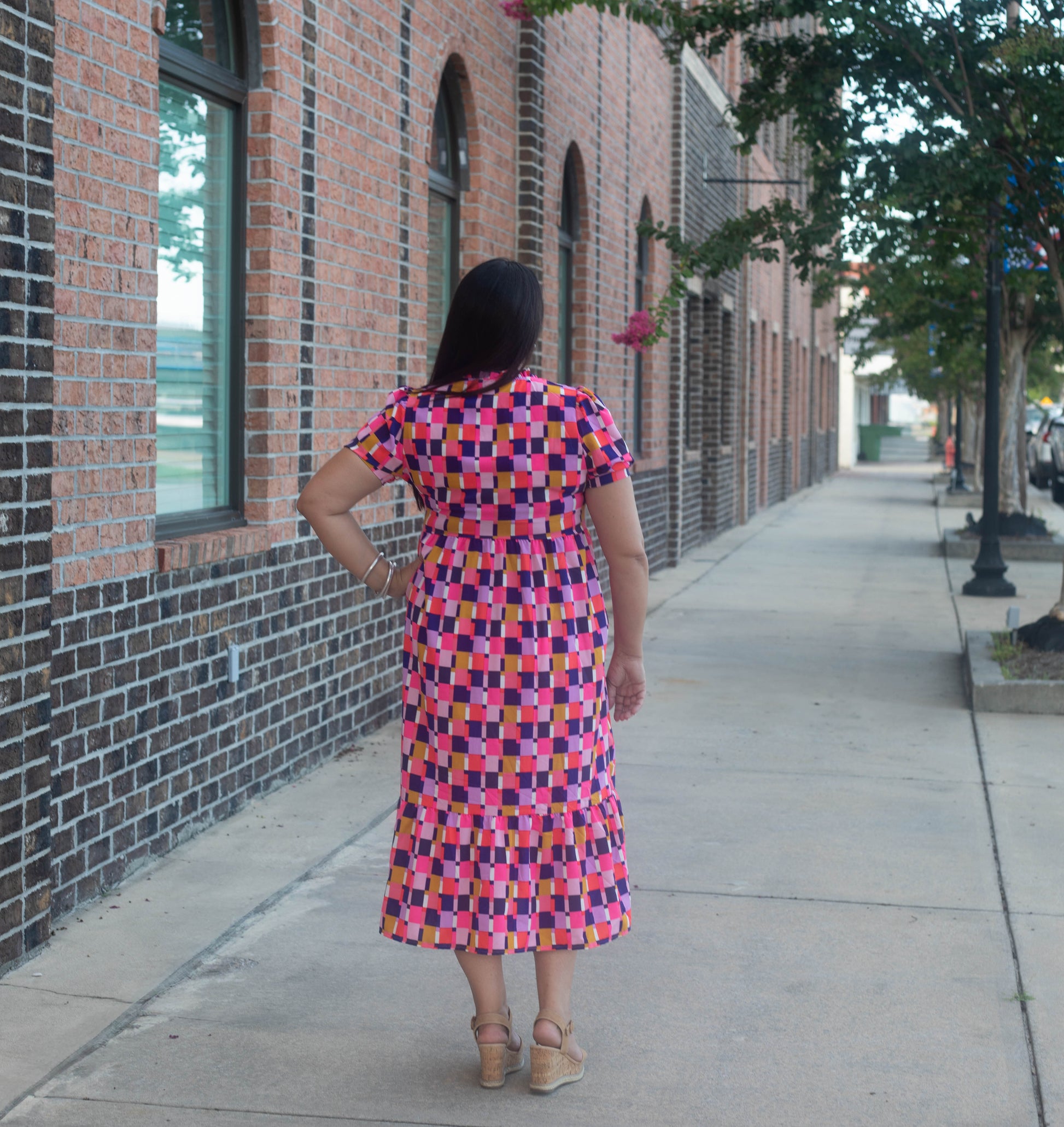 Mary Square Check Me Out Checkered Dress