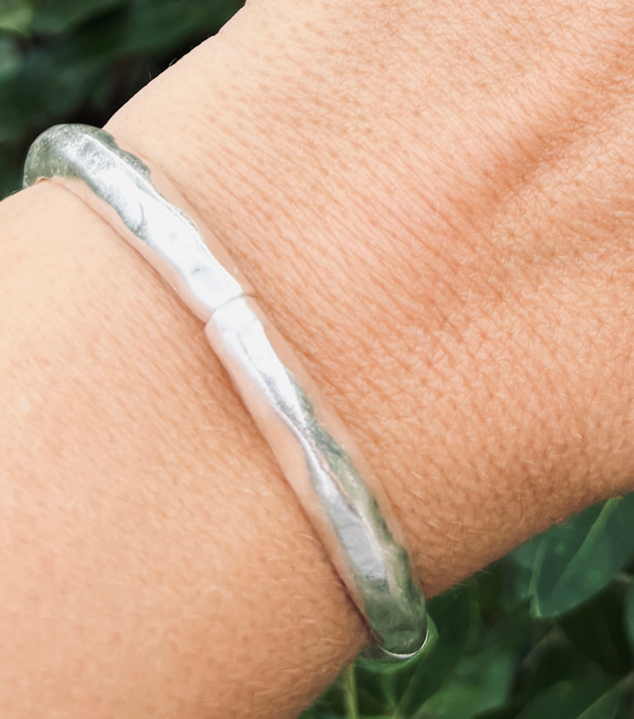 Stretchy Silver Bangle