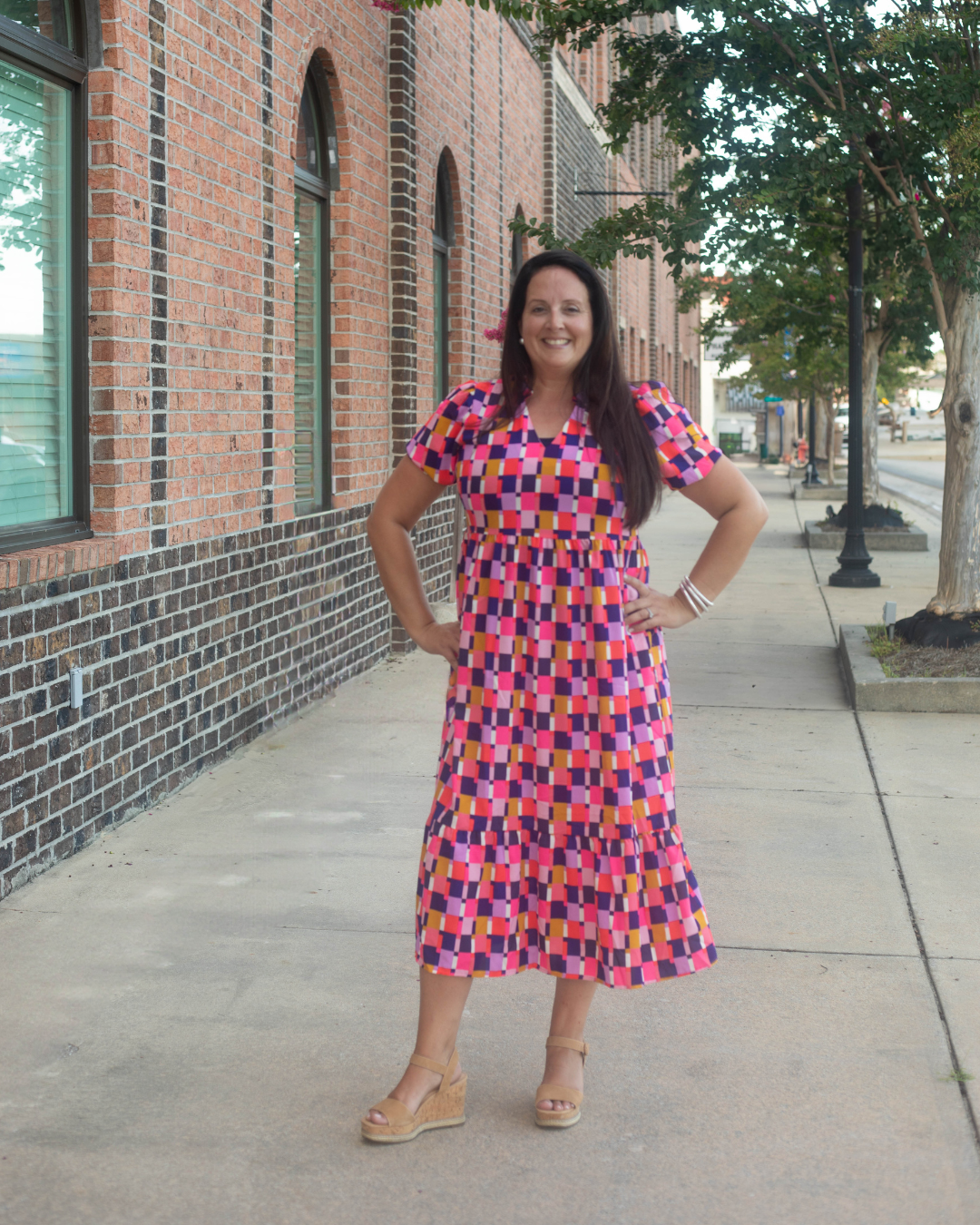 Mary Square Check Me Out Checkered Dress
